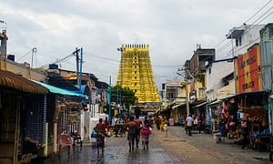 Ramanathaswamy Temple Rameswaram temple exterior with gopuram - Rameswaram Travel Guide